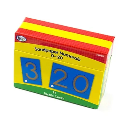 Didax Tactile Sandpaper Numerals 0-20 image {1}