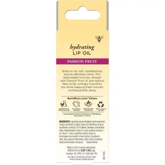 Burt's Bees Passionfruit Lip Oil - 0.27 fl oz image {3}