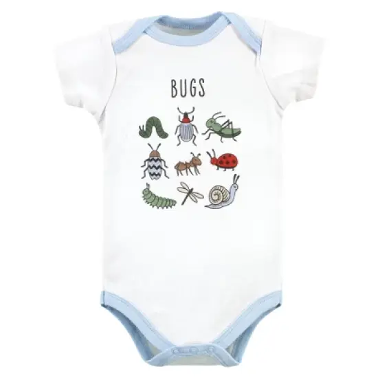 Hudson Baby Unisex Baby Cotton Bodysuits, Bugs 5-Pack image {2}