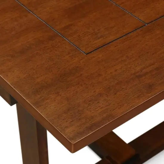 Wesley Extendable Dining Table Brown - ClickDecor image {6}