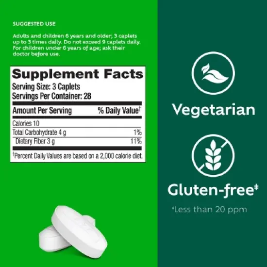 Benefiber Prebiotic Fiber Supplement Caplets - 84ct image {13}