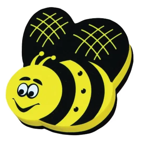 Ashley Productions&reg; Magnetic Whiteboard Eraser, Bee, Pack of 6 image {2}