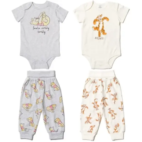 Disney Winnie the Pooh Tigger Cuddly Snap Bodysuits and Pants Newborn to Infant image {12}
