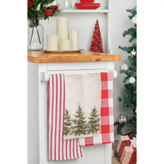 C&F Home Winter Trees Christmas Holiday Flour Sack Kitchen Dishtowel image {2}