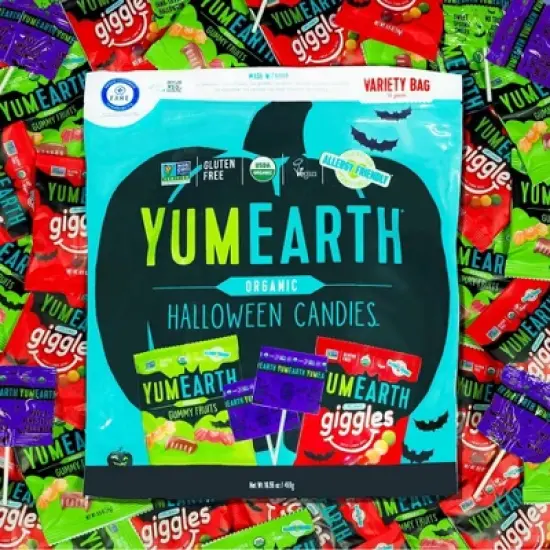 Yum Earth Halloween Organic Candies Variety Bag - 16.55oz image {3}