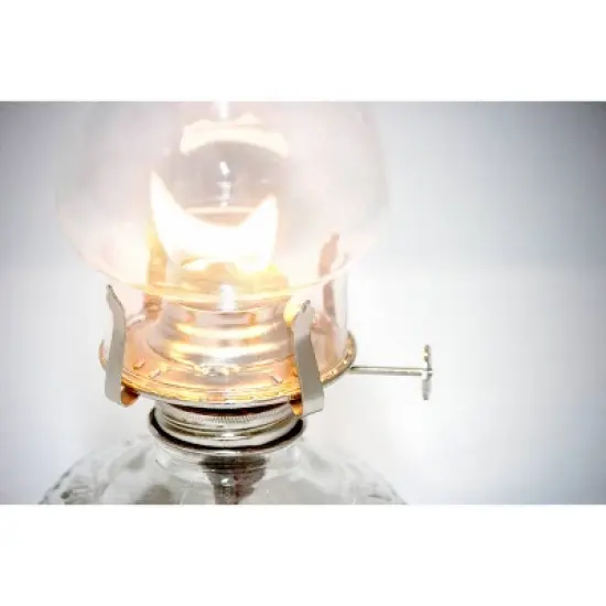 Lehman's Clear Glass Oil Lamp, with #2 Burner and 7/8 inch Wick for Accent Lighting or Centerpiece Table Decor image {2}