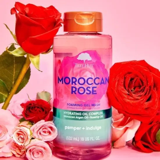 Tree Hut Moroccan Rose Foaming Gel Body Wash - 18 fl oz image {6}