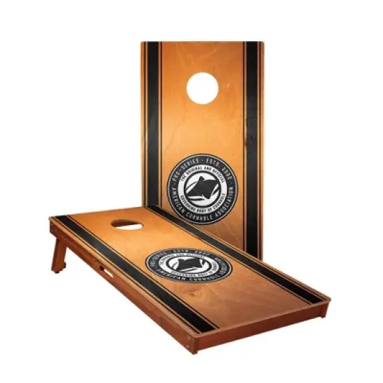 Skips Garage Classic Stripes Cornhole Boards - ACA Sig Pro Series image {1}