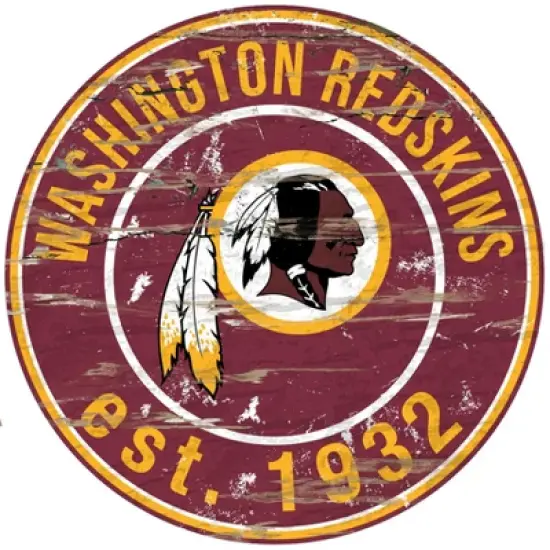 NFL Fan Creations Round Distressed Sign image {1}