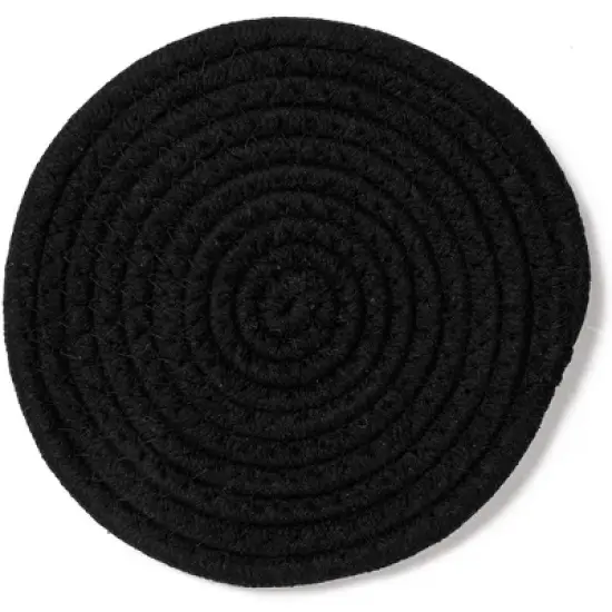Juvale Cotton Trivet Potholder Set, Round Coasters in 4 Colors (7 Inches, 4 Pack) image {2}