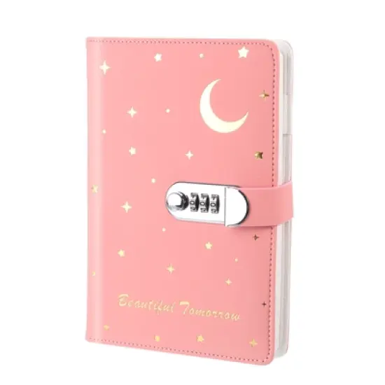 Unique Bargains Cute Journaling Leather Marble A5 Diary with Lock 120 Pages image {8}