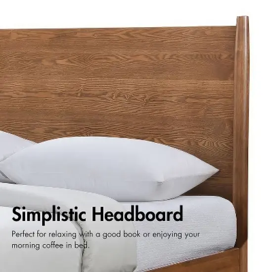 HOMES: Inside + Out 3pc Full Riverstone Mid-Century Modern Bedroom Set with 2 Nightstands Walnut image {5}