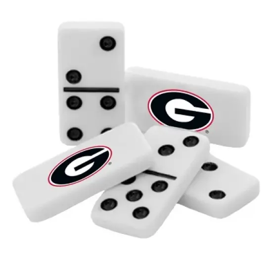 MasterPieces Officially Licensed NCAA Georgia Bulldogs 28 Piece Dominoes Game for Adults image {2}