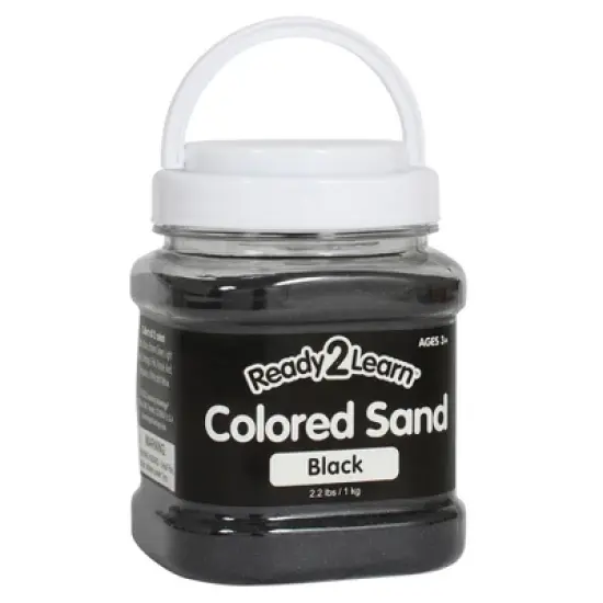 READY 2 LEARN&trade; Colored Sand - Black - 2.2 lb. Jar - Pack of 3 image {1}