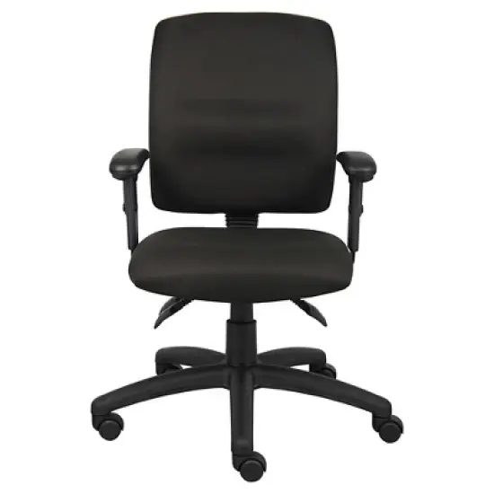 Multi-Function Fabric Task Chair with Adjustable Arms Black - Boss Office Products image {6}
