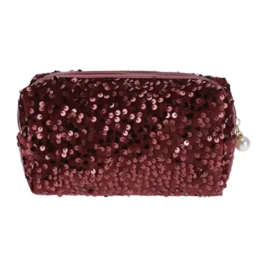 Unique Bargains Women Portable Sequin Makeup Bag 1 Pc image {3}