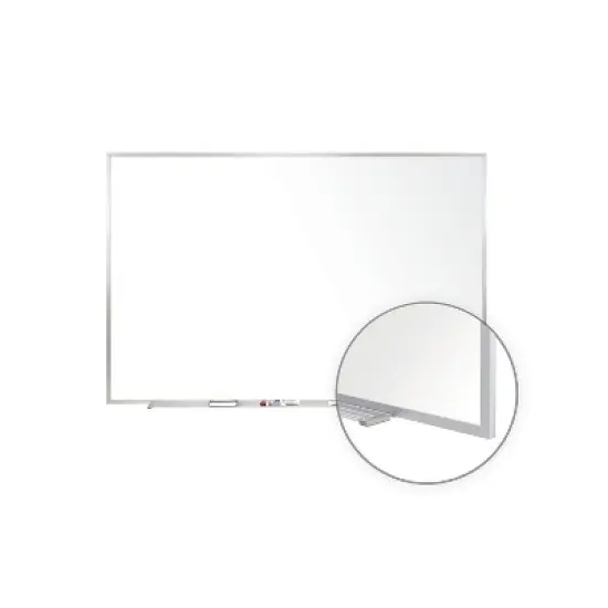 Ghent Magnetic Porcelain Whiteboard Aluminum Frame 3' H x 4' W (M1-34-1) image {2}