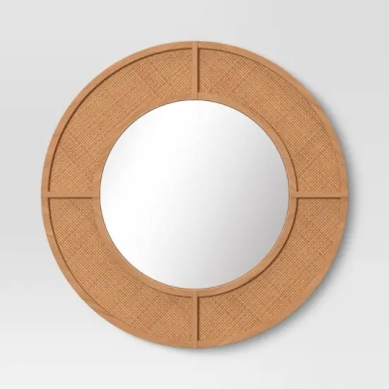 28" Caning Round Wall Mirror - Threshold&trade; image {3}
