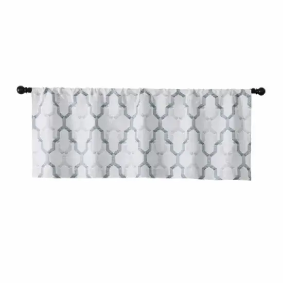 Kate Aurora Living Shabby Trellis Clover Rod Pocket Window Curtain Valances image {5}