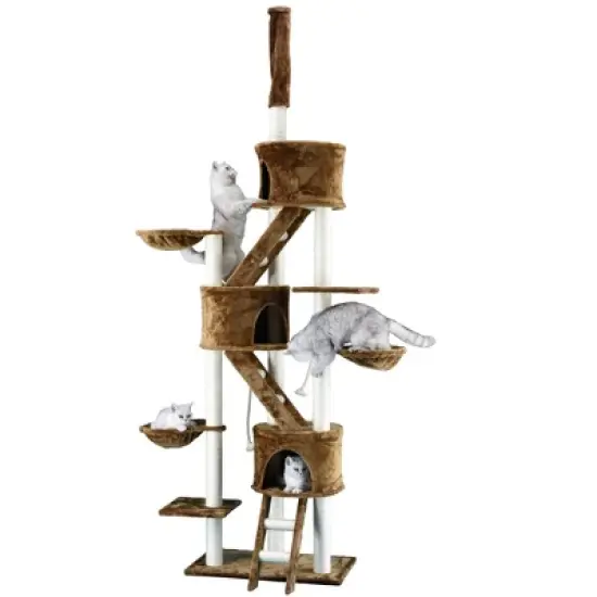 Go Pet Club 106" Cat Tree House with Sisal Covered Scratching Posts FC01 image {3}