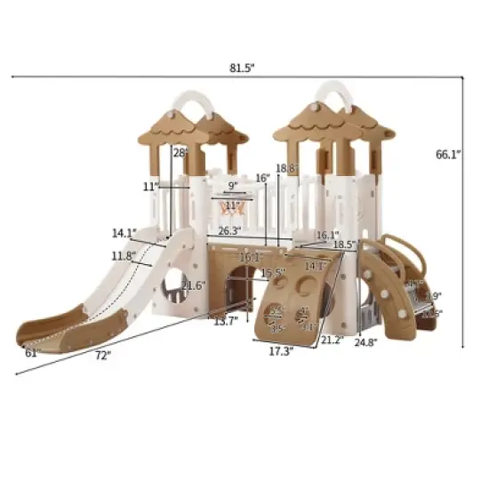 Dexmalle 8-1 Toddler Climber and Slide Set image {11}