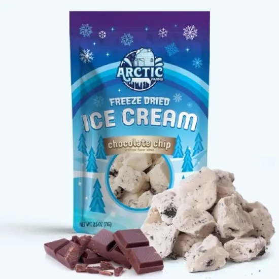 Arctic Farms Freeze Dried Ice Cream That Does Not Melt (Bits) (Chocolate Chip) image {7}
