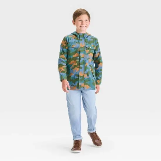 Boys' Camouflage Jacket - Cat & Jack&trade; Blue image {2}