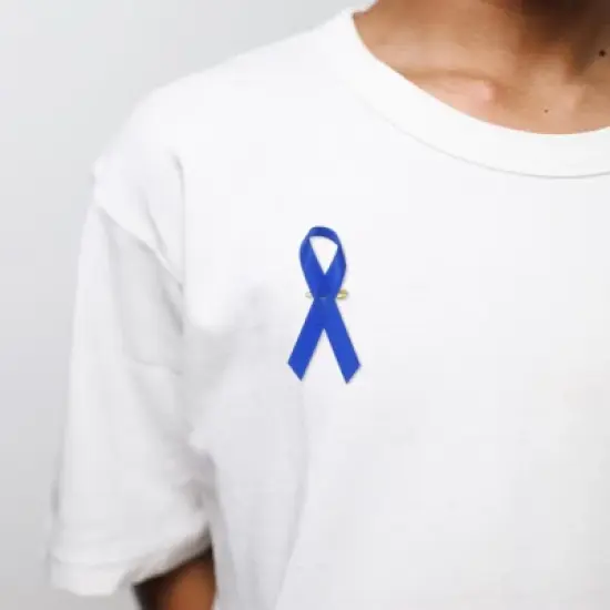 Unique Bargains Satin Awareness Ribbons with Safety Pins 100 Pcs image {3}