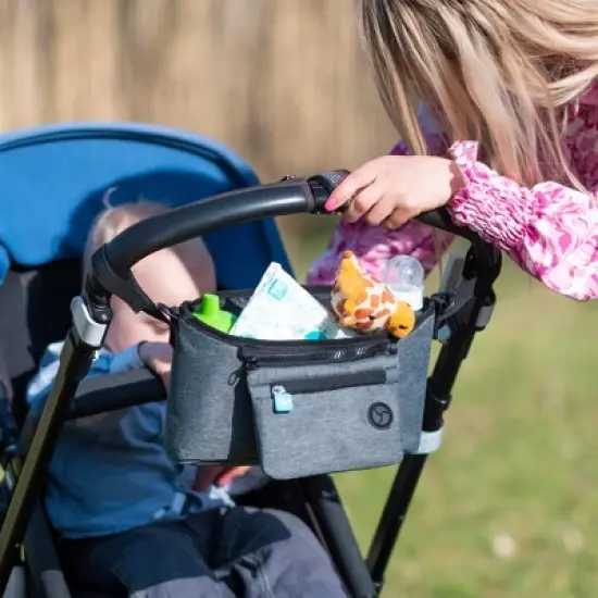 Joybi Adjustable Baby Stroller Organizer with Removable Wristlet for Diapers, Bottles, Keys, and Accessories image {4}