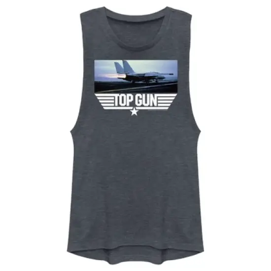Junior's Top Gun Fighter Jet Ready for Takeoff Festival Muscle Tee image {3}