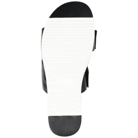 Journee Collection Womens Ashanti Slip On Slide Multi Strap Sandals image {4}