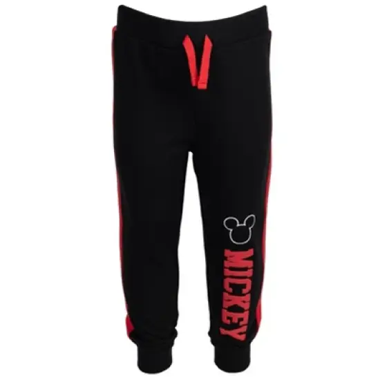 Disney Mickey Mouse Boys 2 Pack French Terry Jogger Pants Infant to Little Kid image {2}