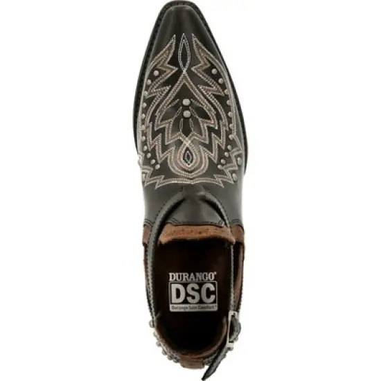Women's Durango Studded Western Fashion Bootie, DRD0403, Black image {5}
