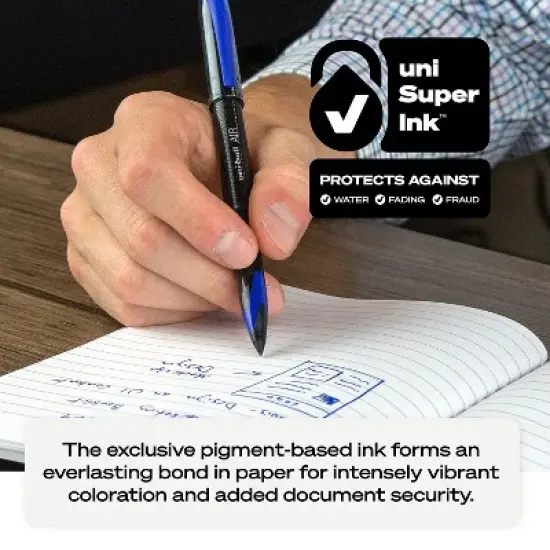 uni-ball AIR Rollerball Pens Bold Point Blue Ink 1926810 image {6}