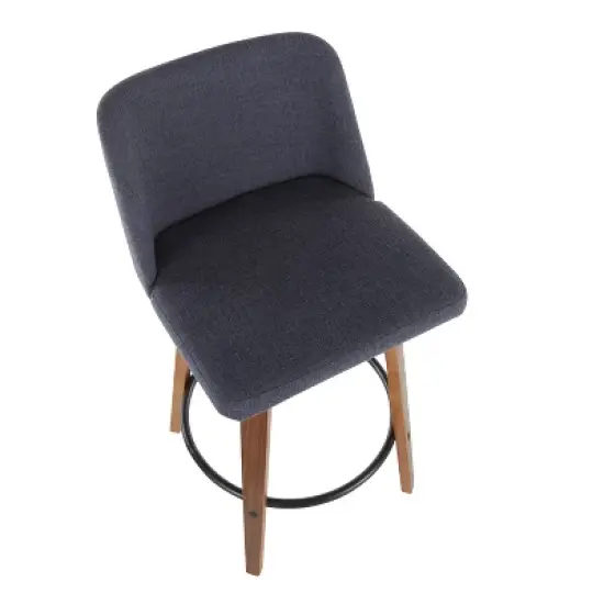 Set of 2 Toriano Mid-Century Modern Counter Height Barstools - LumiSource image {6}