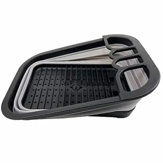 SAMMART 7.3L (1.9 Gallon) Collapsible Dish Drainer with Drainer Board image {3}
