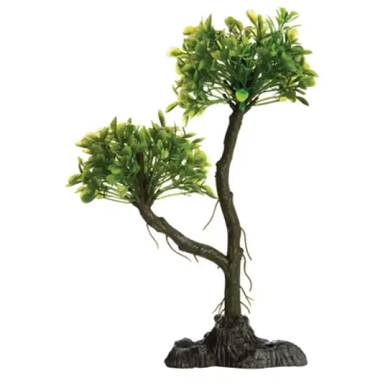 GloFish Green Fluorescent Mangrove Tree Plant under Blue LED Light Aquarium Decor image {1}