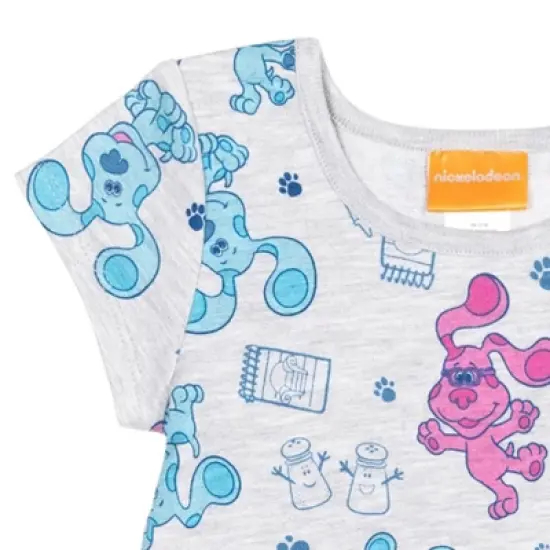 Nickelodeon Blue's Clues Short Sleeve Dress & Scrunchy Light Gray  image {2}