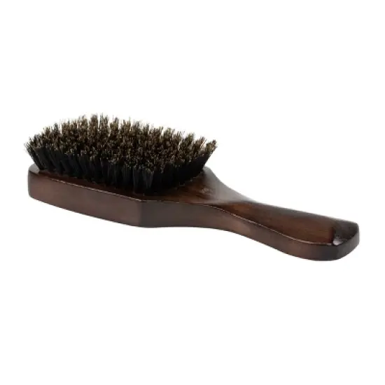 Bass Brushes 3 Series Men's Hair Brush Wave Brush 100% Pure Natural Bristles Natural Beech Wood Handle Classic Club/Wave Style Espresso image {2}