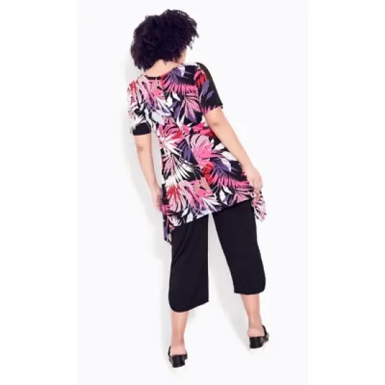 Women's Plus Size Ayla Mesh Sleeve Tunic - black | AVENUE image {2}