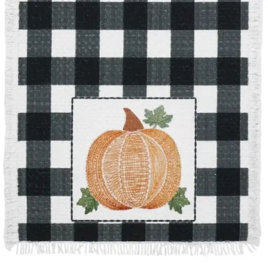 Check Pumpkin Table Runner 8x24 image {3}