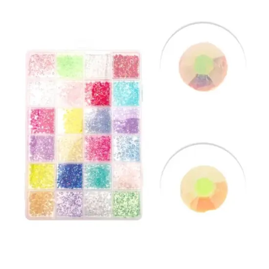 Unique Bargains Resin Rhinestone Nail Supplies Assorted Color 1 Set image {2}