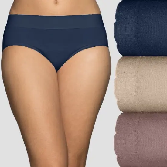 Vanity Fair Womens No Pinch No Show Seamless Hipster 3-Pack 18418 image {3}