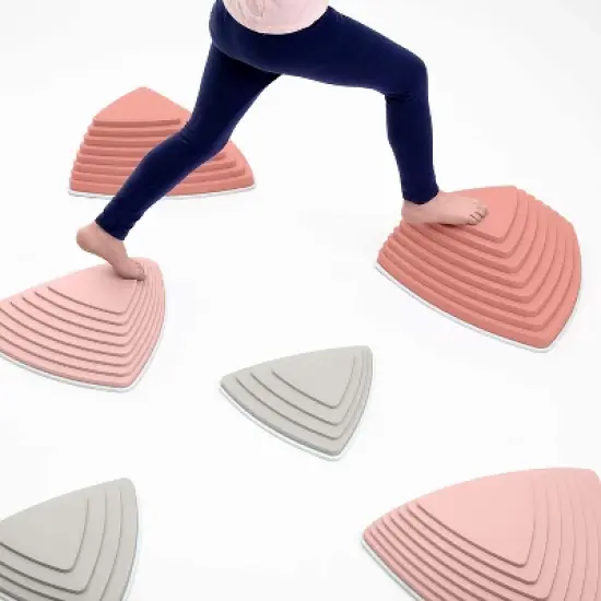 JumpOff Jo RockSteady Balance Stepping Stones for Kids, Promotes Balance & Coordination, Set of 6 Balance Blocks, Tall Set image {11}