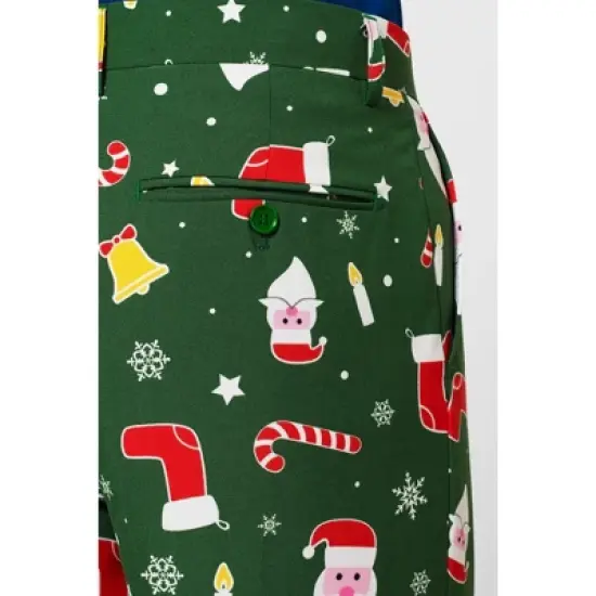 OppoSuits Men's Christmas Suit - Santaboss - Green image {3}