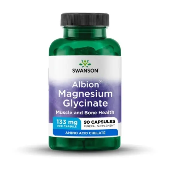 Swanson Albion Magnesium Glycinate, 133 mg, Supports Nerve, Muscle, Bone & Heart Health, Promotes Relaxation & A Restful Sleep image {9}