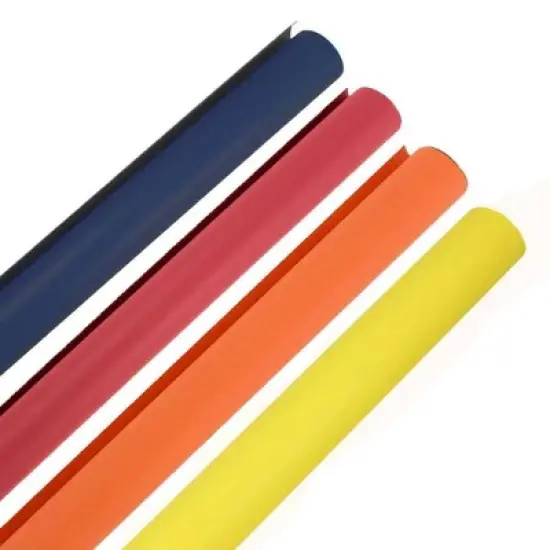 JAM PAPER Autumn Assortment Matte Gift Wrapping Paper Roll - Set of 4 packs of 25 Sq. Ft.: Multicolor Solid for All Occasions image {4}