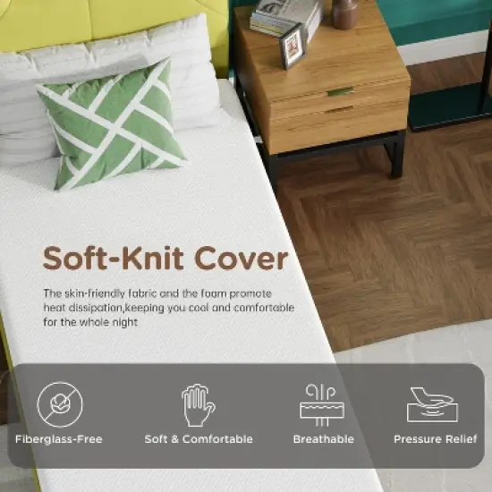 BestMassage 8 Inch Mattress Gel Memory Foam Mattress Medium Firmness Mattresses for Cool Sleep & Pressure Relief CertiPUR-US Certified image {2}