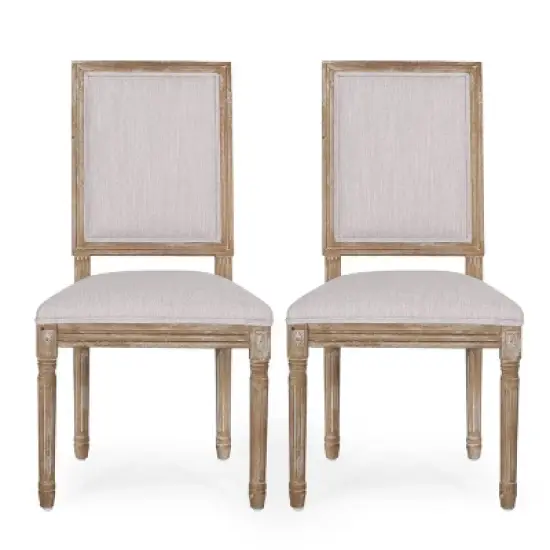2pk Regina French Country Wood Upholstered Dining Chairs  - Christopher Knight Home image {14}