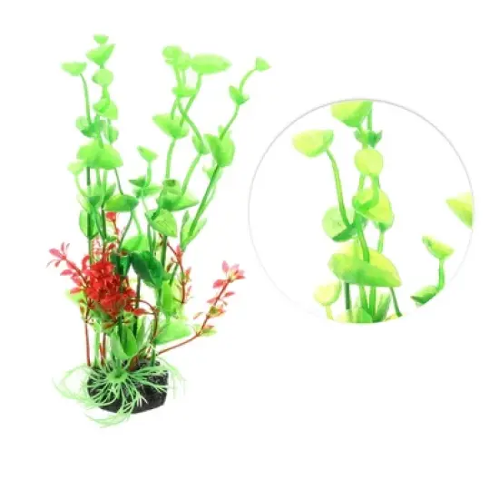 Unique Bargains Aquarium Plants Decorations Artificial Aquatic Plant Green 7.87" 1 Pcs image {2}